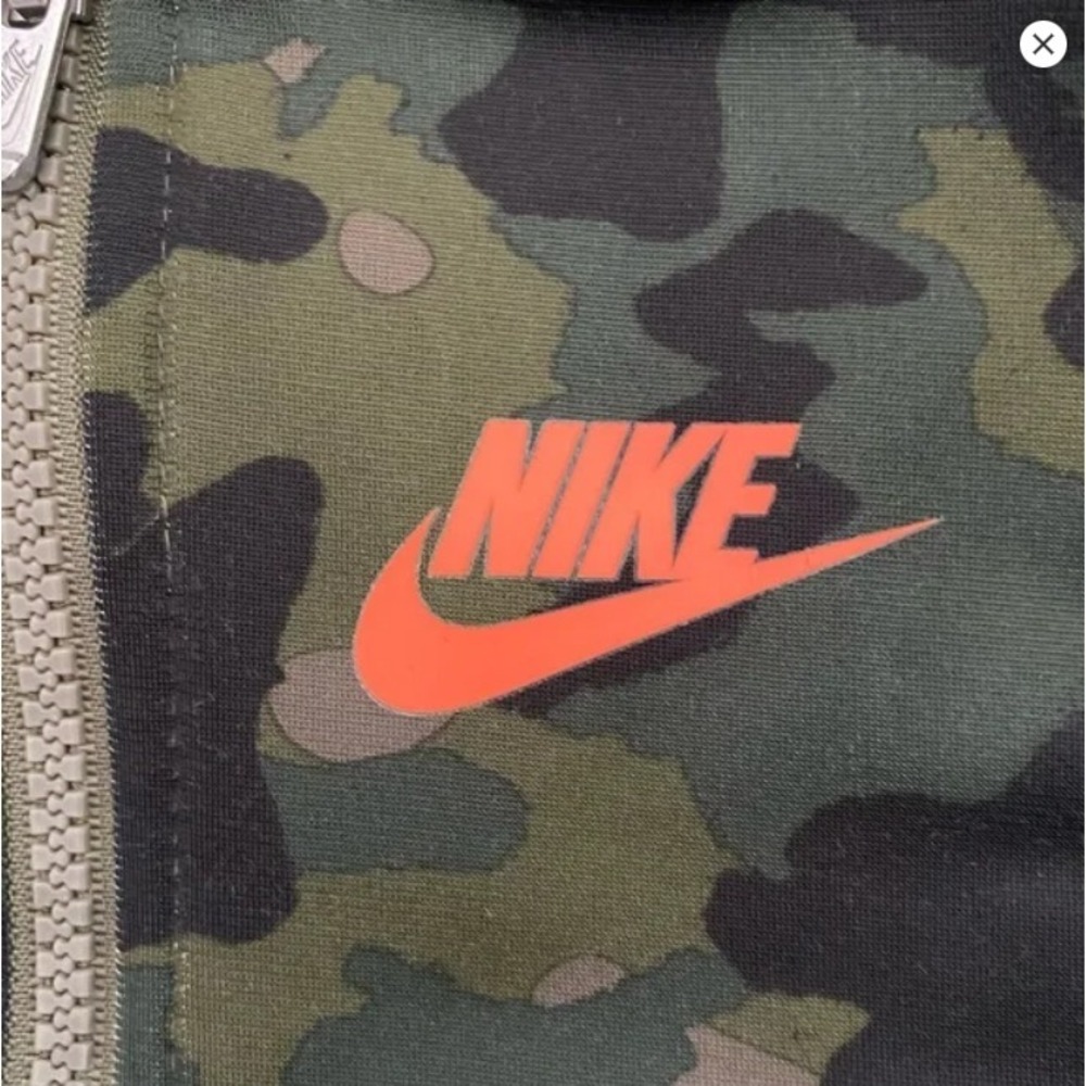 Nike Therma Dri-Fit Kids Size 6 Jacket & Pants Set Green Camo Orange 86H109-E6F - Picture 5 of 6